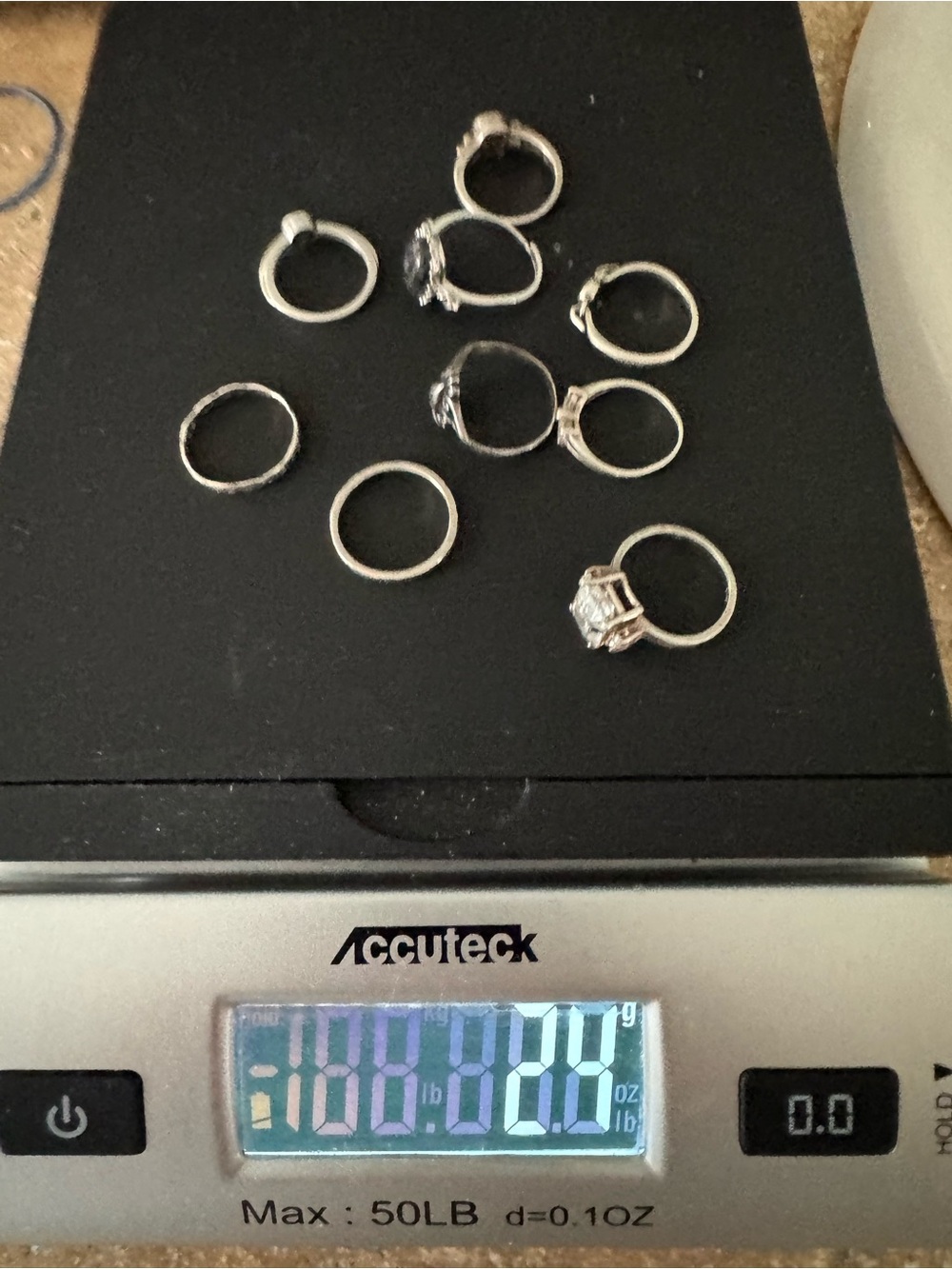 Lot of 9 Sterling Silver Rings Assortment styles